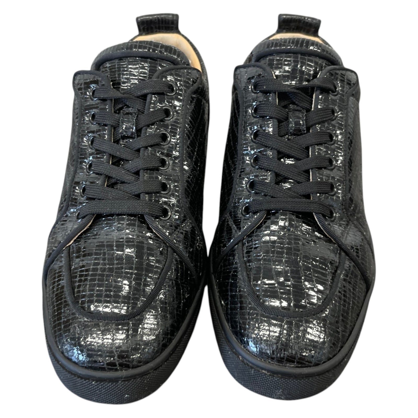 Men's Louis Junior Flat Low Trainers Black Size UK 7 / EU 41 - Photo 6