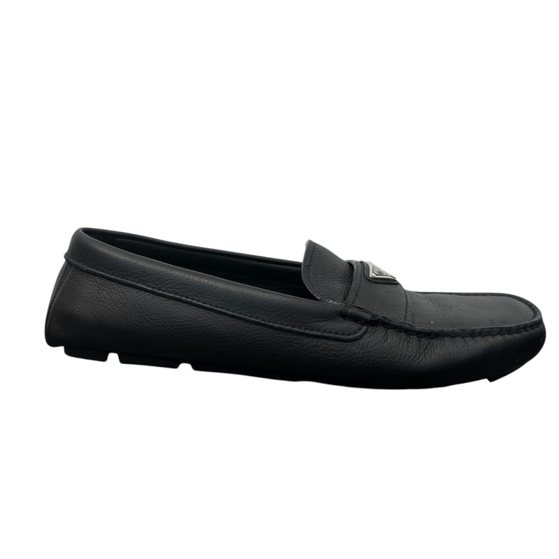 Men's Saffiano Driving Loafers Black Size EU 43 / UK 9