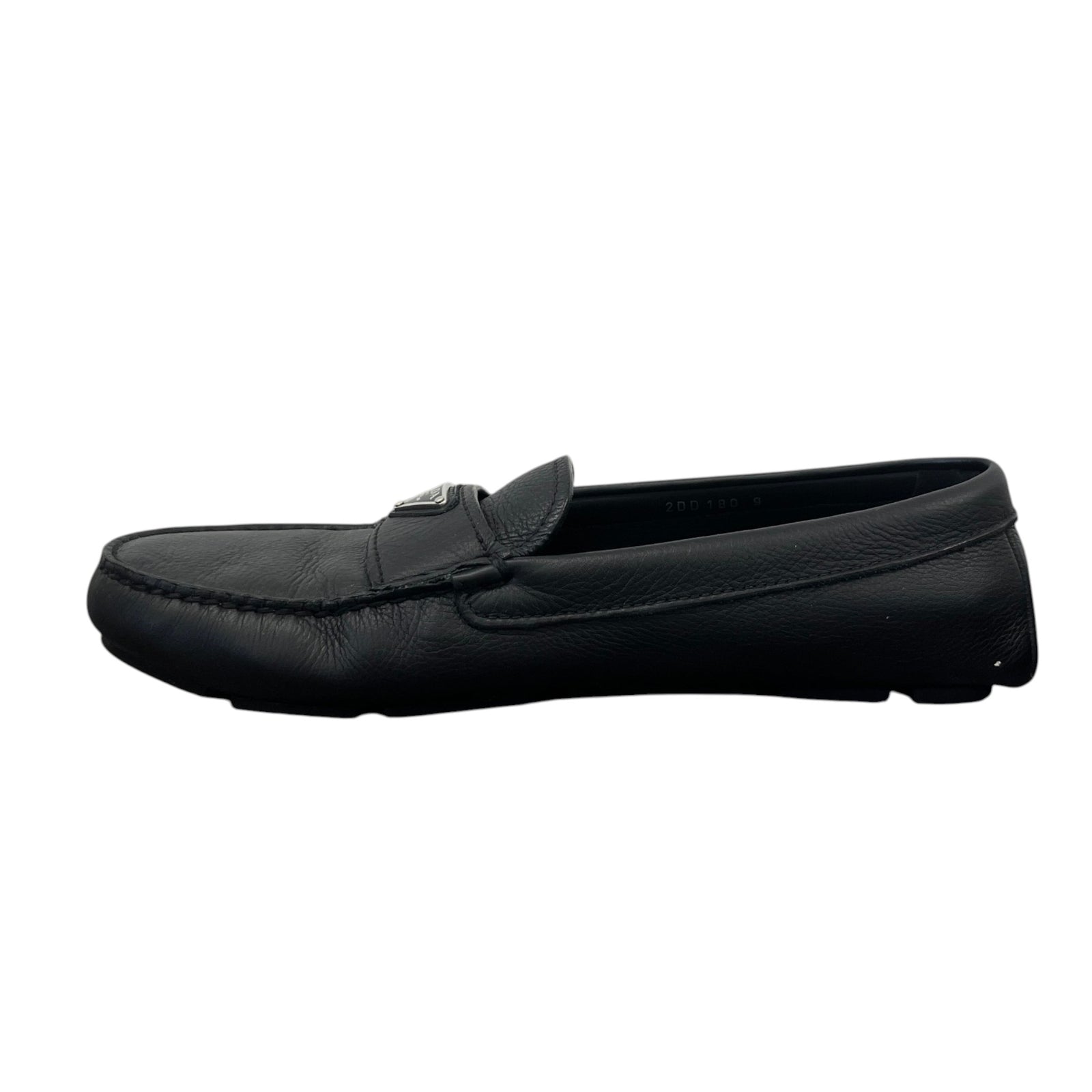 Men's Saffiano Driving Loafers Black Size EU 43 / UK 9 - Photo 2