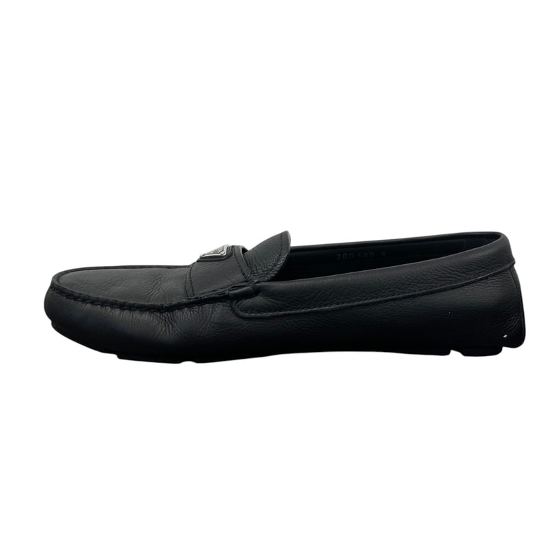 Men's Saffiano Driving Loafers Black Size EU 43 / UK 9