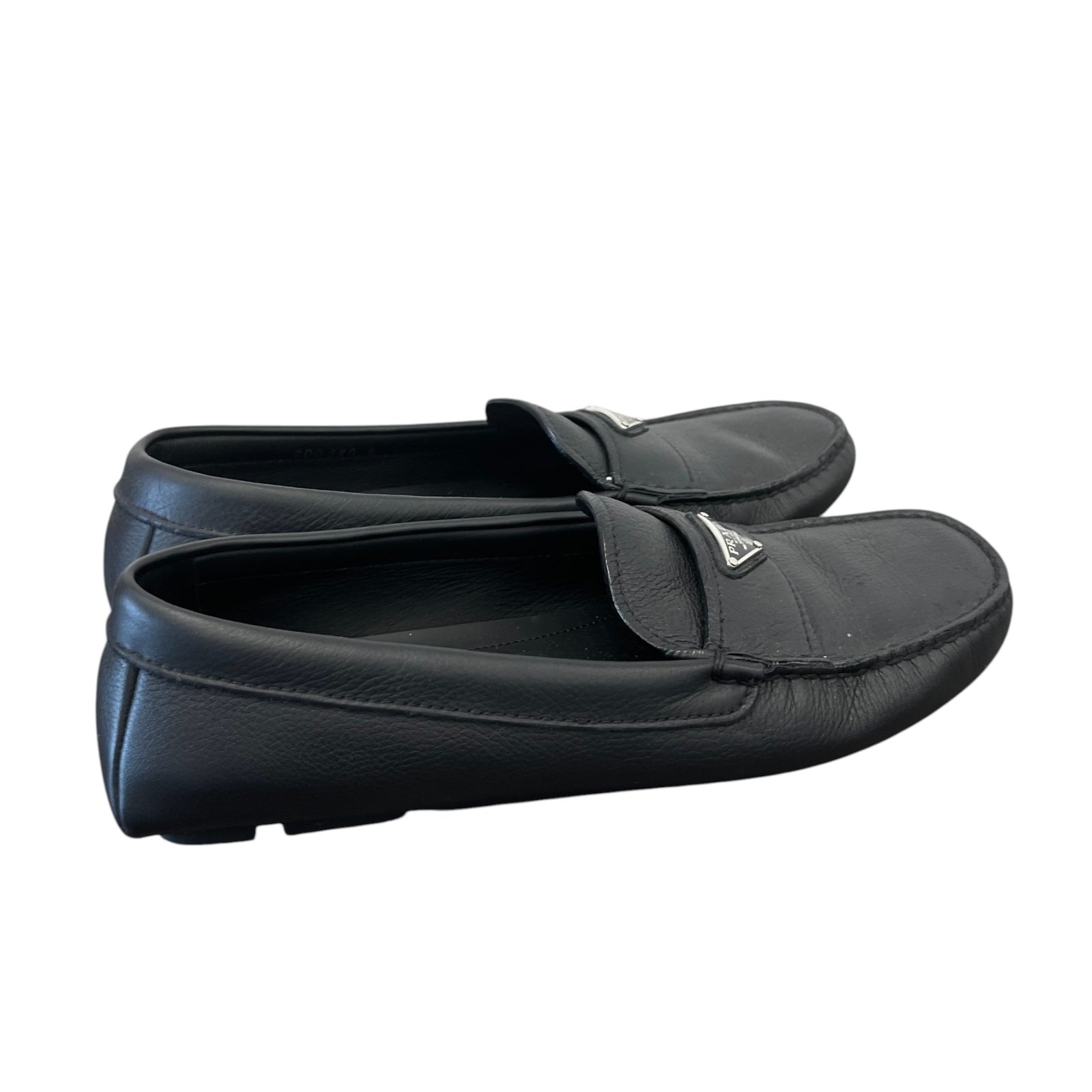 Men's Saffiano Driving Loafers Black Size EU 43 / UK 9 - Photo 8
