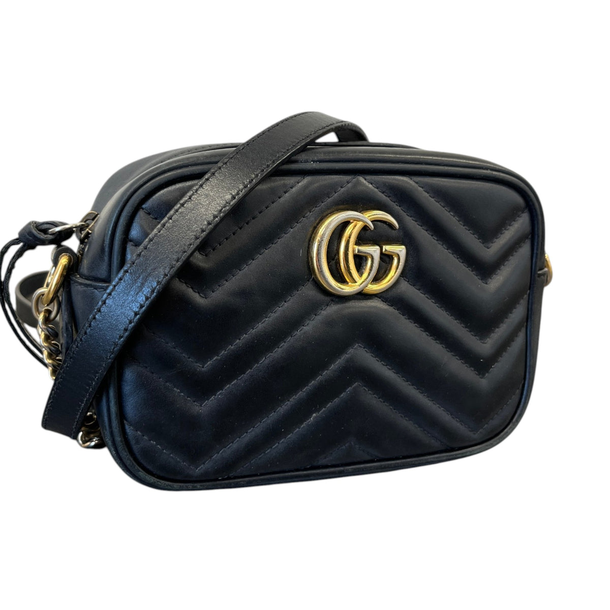 Women's GG Marmont Small Crossbody Bag Black - Photo 4
