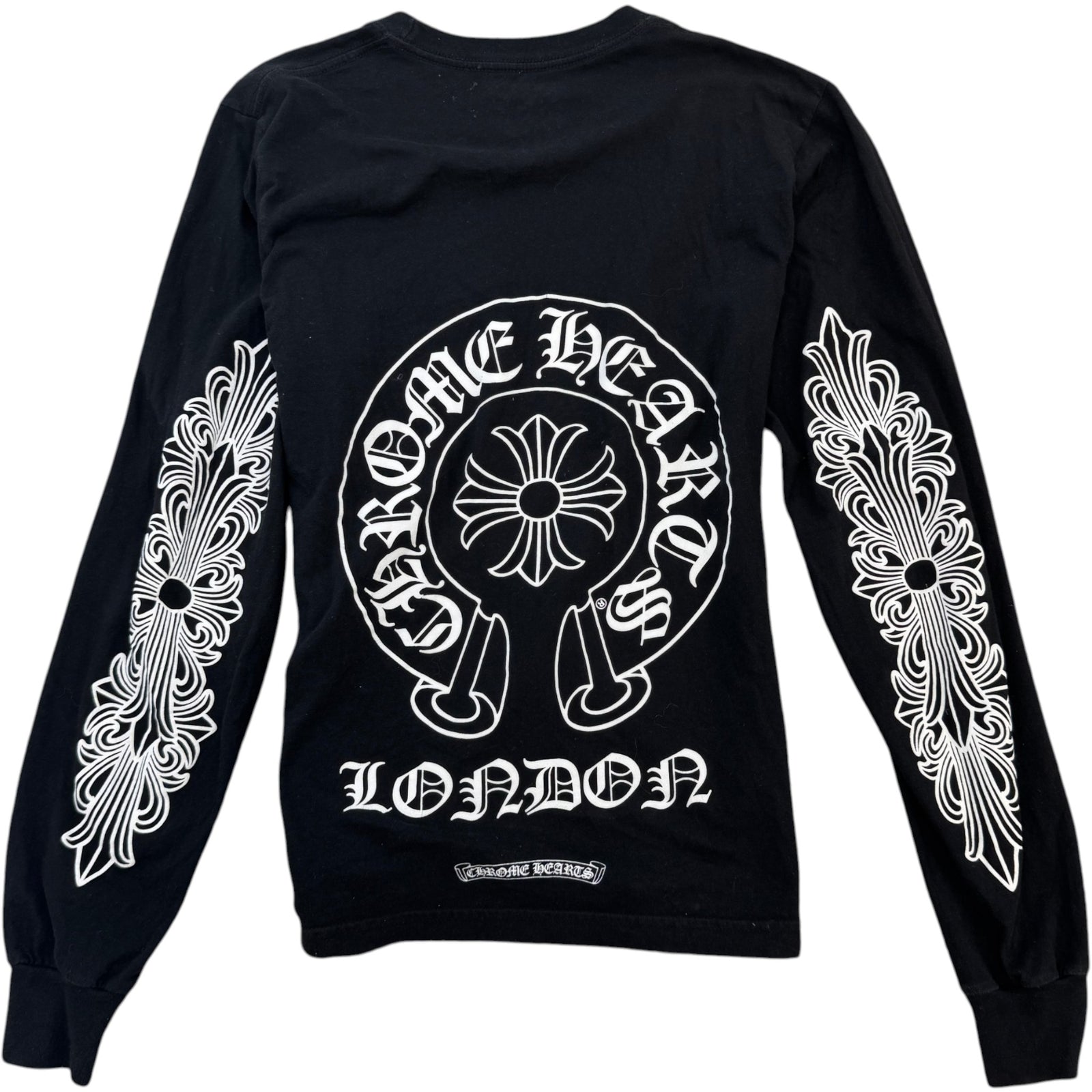 Men's Logo Print Long Sleeve T-Shirt Black Size S - Photo 2