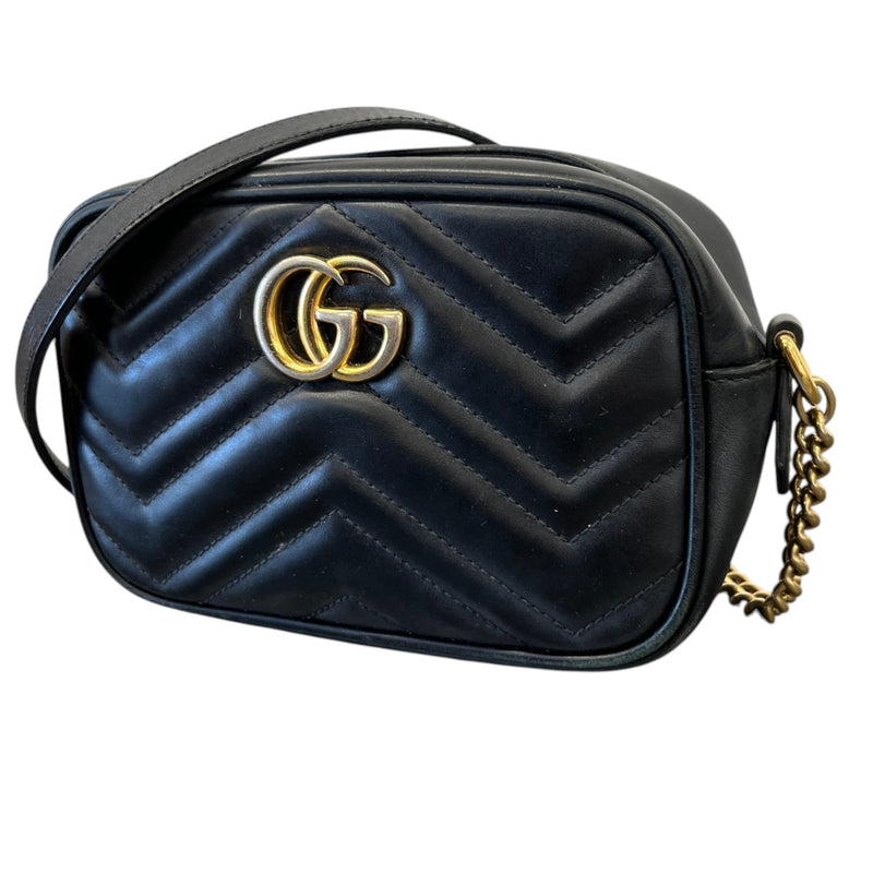 Women's GG Marmont Small Crossbody Bag Black