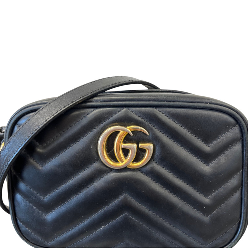 Women's GG Marmont Small Crossbody Bag Black