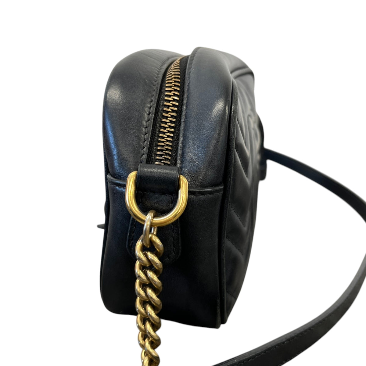 Women's GG Marmont Small Crossbody Bag Black - Photo 7