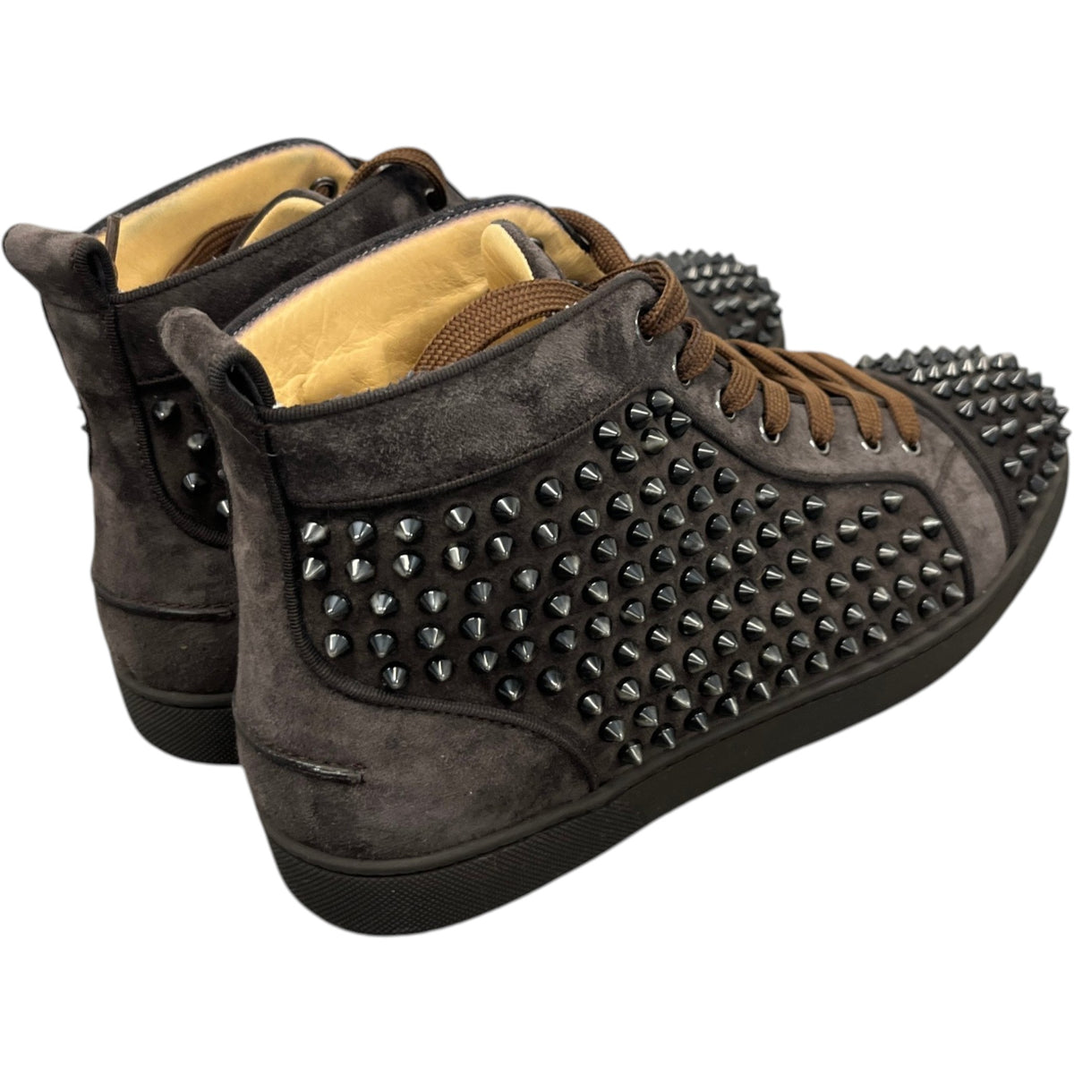 Men's Louis Orlato Flat High Trainers Brown Size UK 8.5 / EU 42.5 - Photo 7