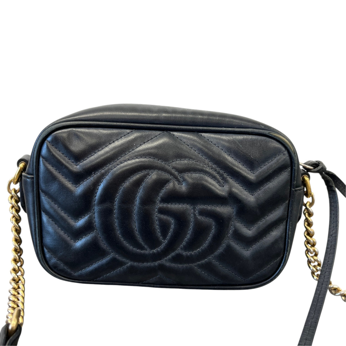 Women's GG Marmont Small Crossbody Bag Black - Photo 3