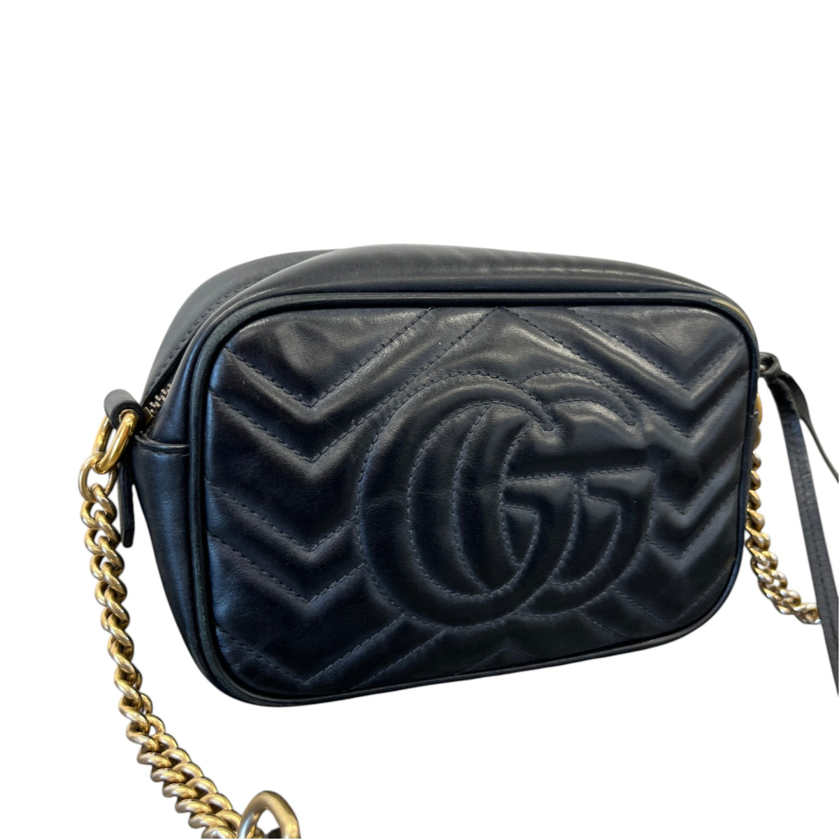 Women's GG Marmont Small Crossbody Bag Black - Photo 8