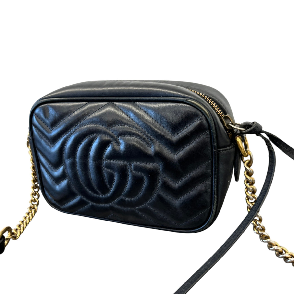 Women's GG Marmont Small Crossbody Bag Black - Photo 9