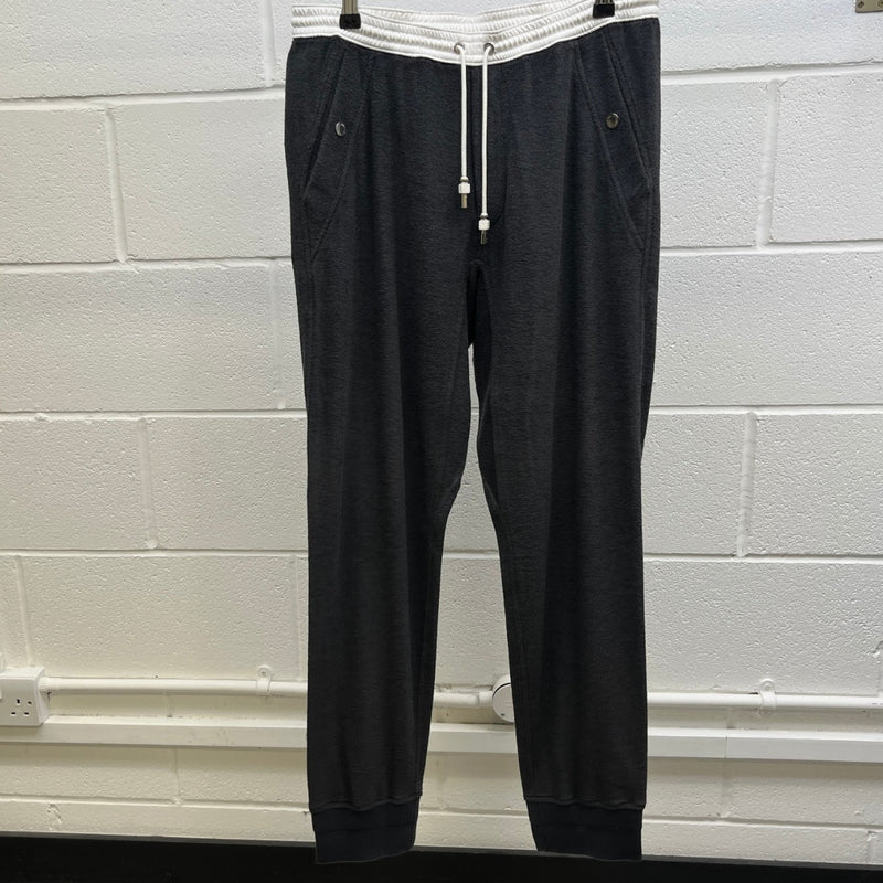 Men's Embroidered Logo Joggers Charcoal Size IT 56 / UK 40