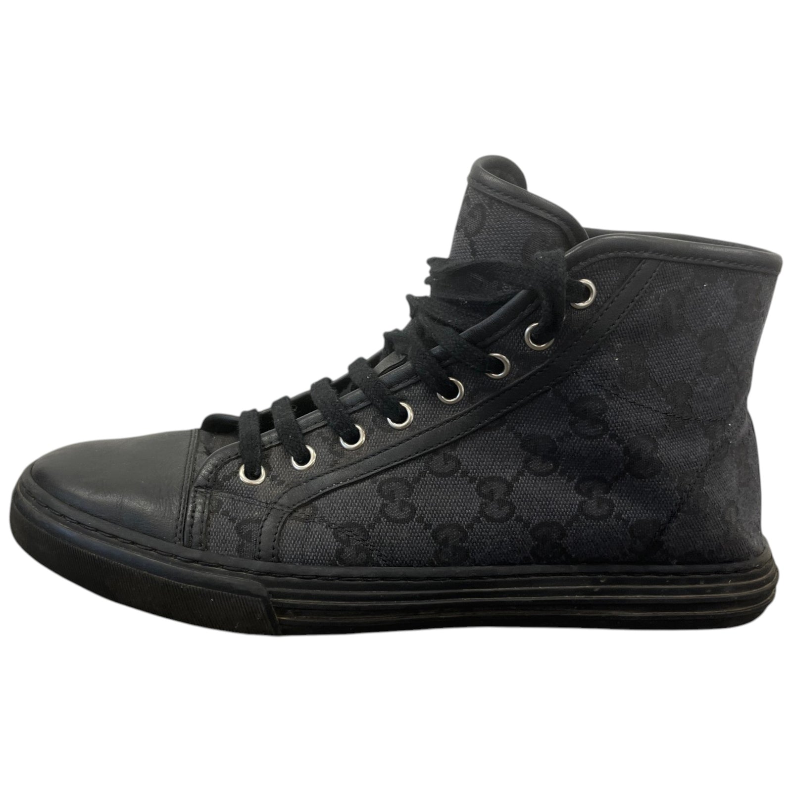 Men's Gg Supreme High Trainers Black Size EU 40.5 / UK 6.5 - Photo 5