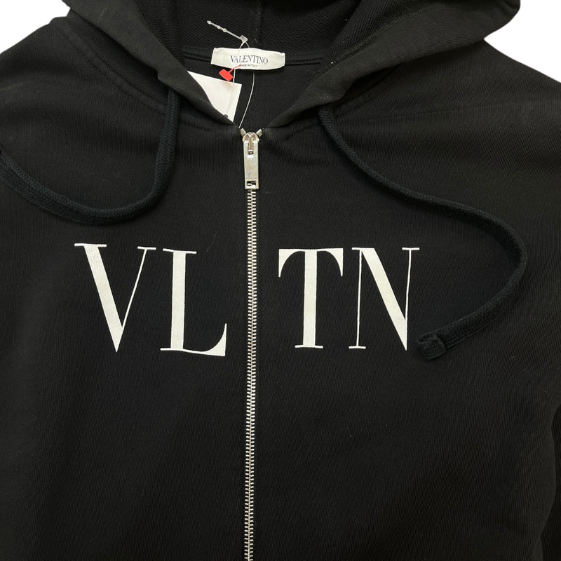 Men's Logo Print Hoodie Black Size XL