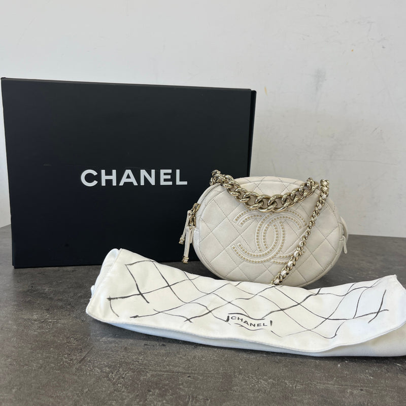 Women's 2019 Cc Quilted Studded Bag White