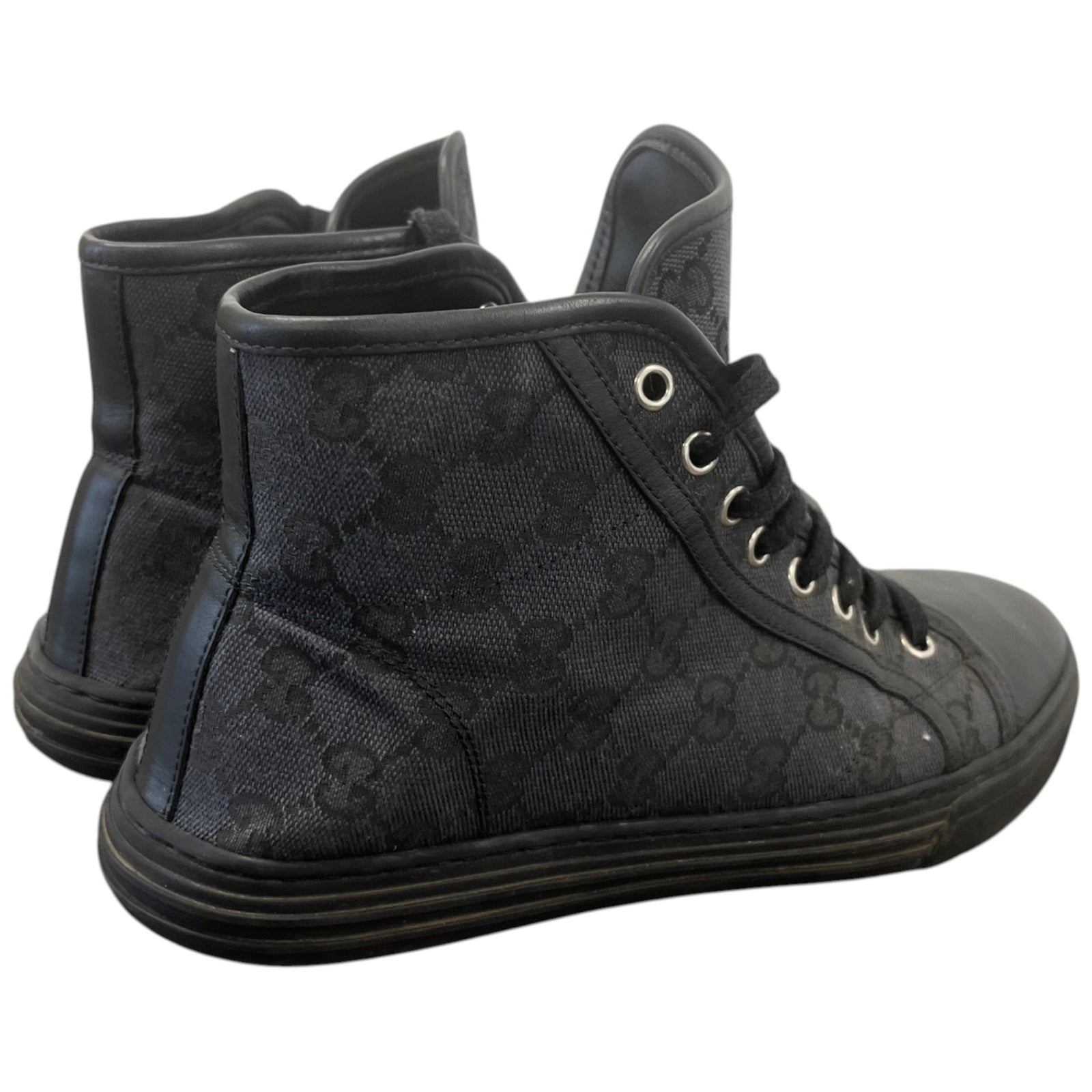 Men's Gg Supreme High Trainers Black Size EU 40.5 / UK 6.5 - Photo 8