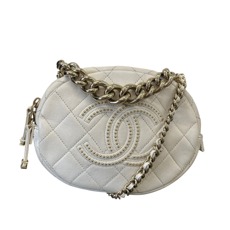 Women's 2019 Cc Quilted Studded Bag White