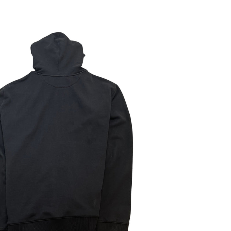 Men's Logo Print Hoodie Black Size XL