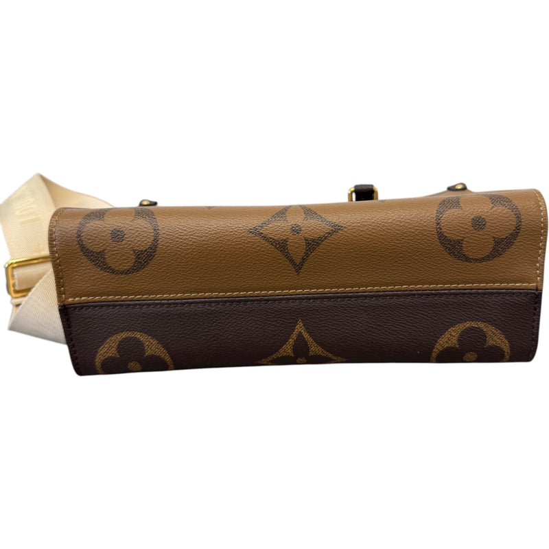 Women's Reverse Monogram On The Go East West Handbag Brown