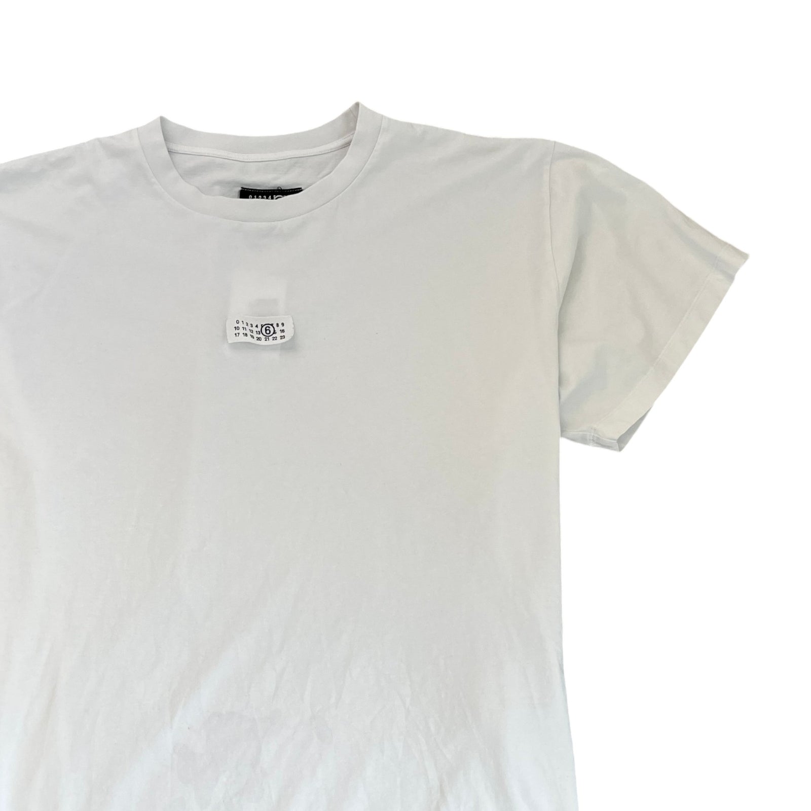 Men's Mm6 Numberic Tab T-Shirt White Size XL - Photo 3