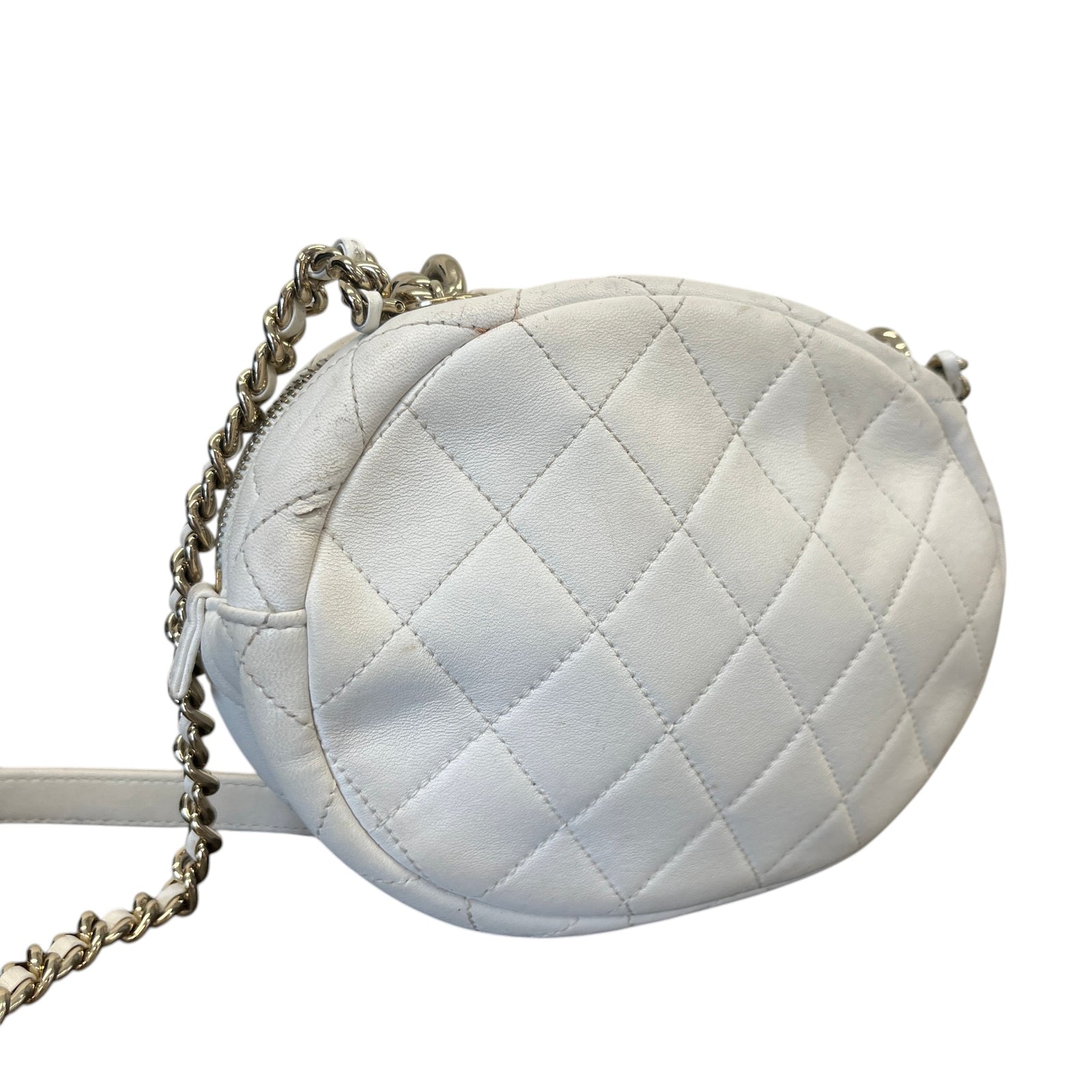 Women's 2019 Cc Quilted Studded Bag White - Photo 8