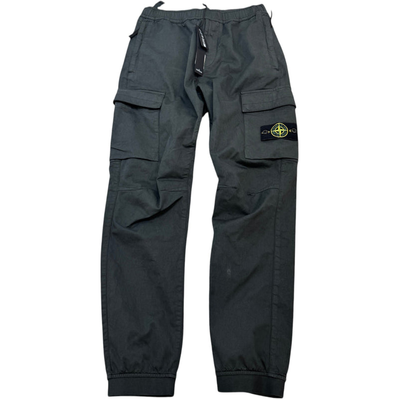 Men's Applique Logo Cargos Green Size Waist 30"