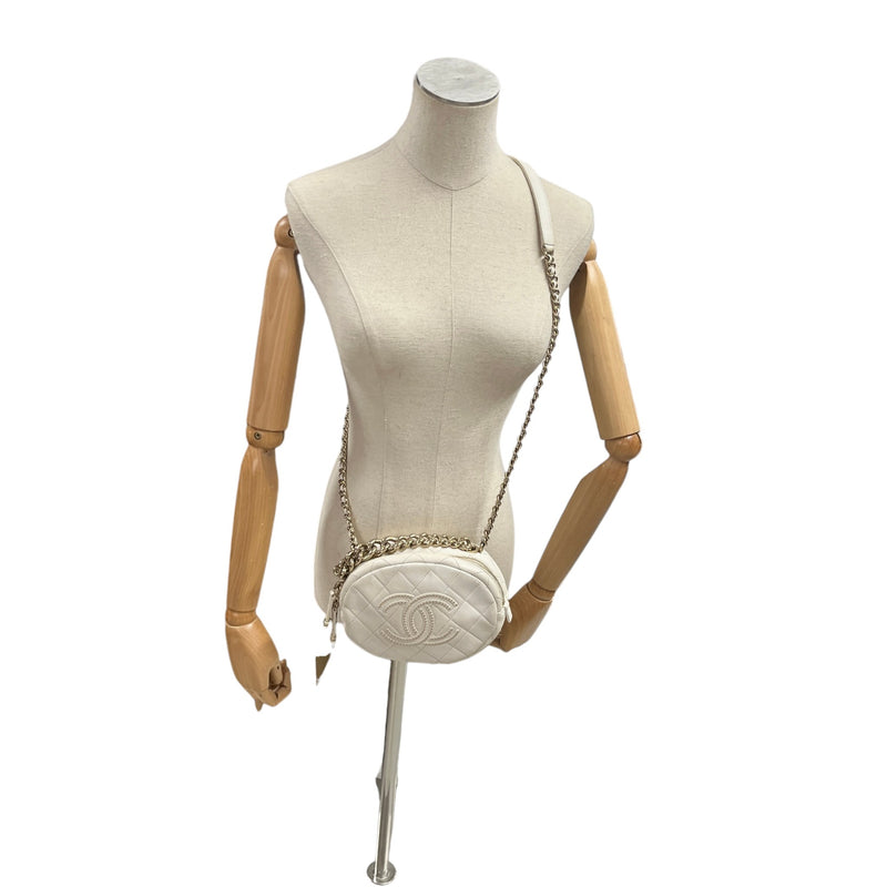Women's 2019 Cc Quilted Studded Bag White