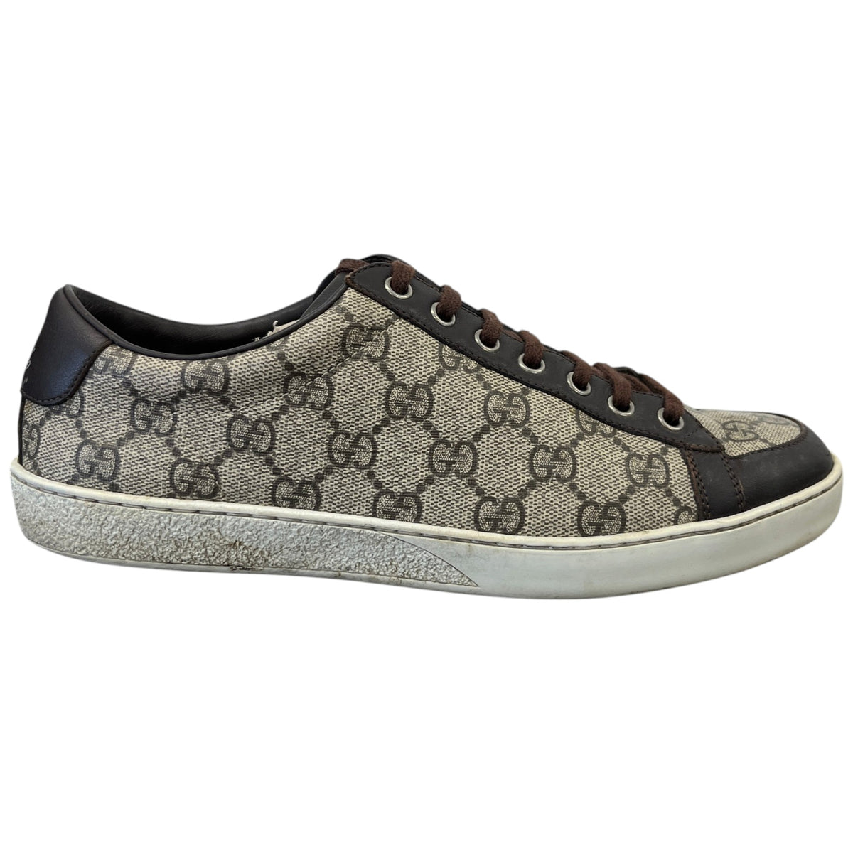 Men's GG Supreme Brooklyn Low Trainers Brown Size UK 6 / EU 40 - Photo 1