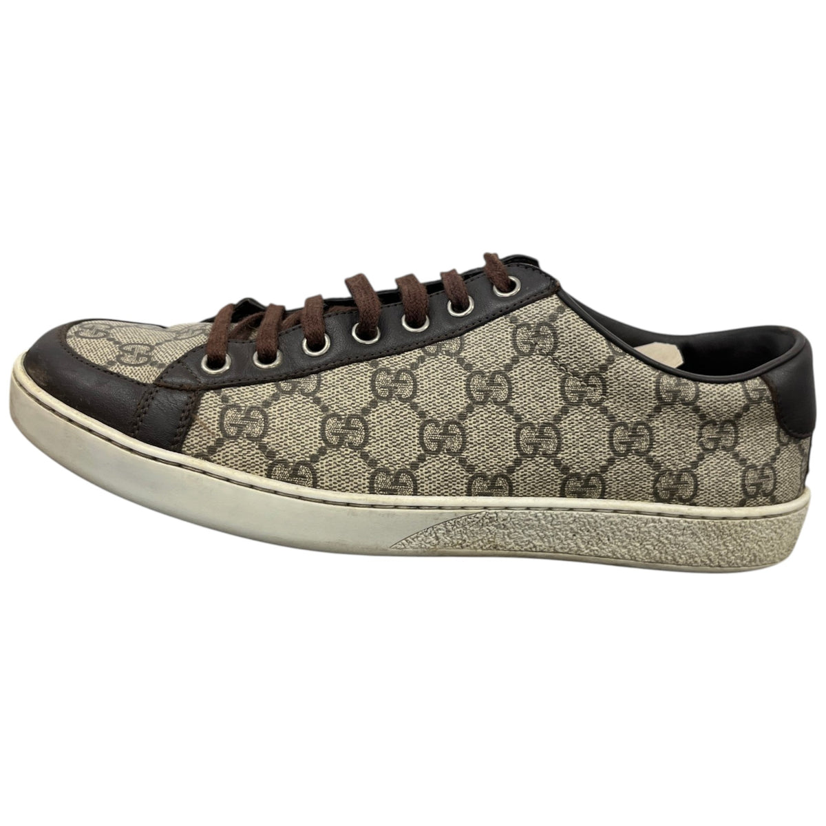 Men's GG Supreme Brooklyn Low Trainers Brown Size UK 6 / EU 40 - Photo 5