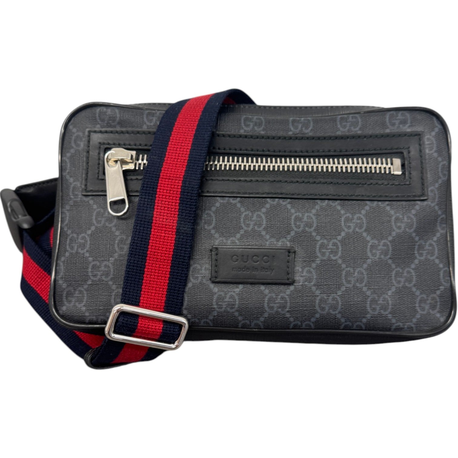 Men's Gg Supreme Belt Bag Black - Photo 1