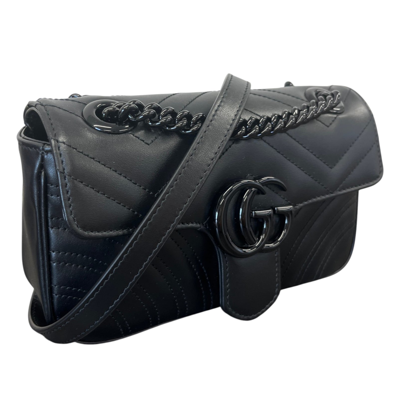 Women's Gg Marmont Small Bag Black - Photo 4