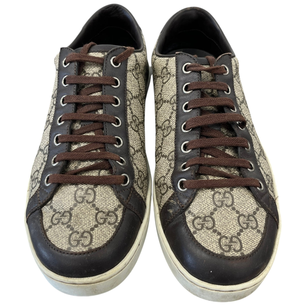 Men's GG Supreme Brooklyn Low Trainers Brown Size UK 6 / EU 40 - Photo 6