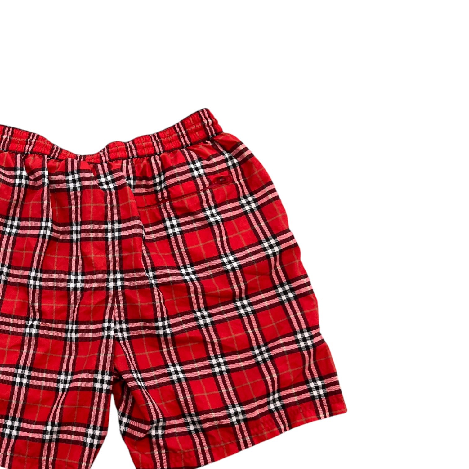 Men's Bradeston Check Swim Shorts Red Size M - Photo 4