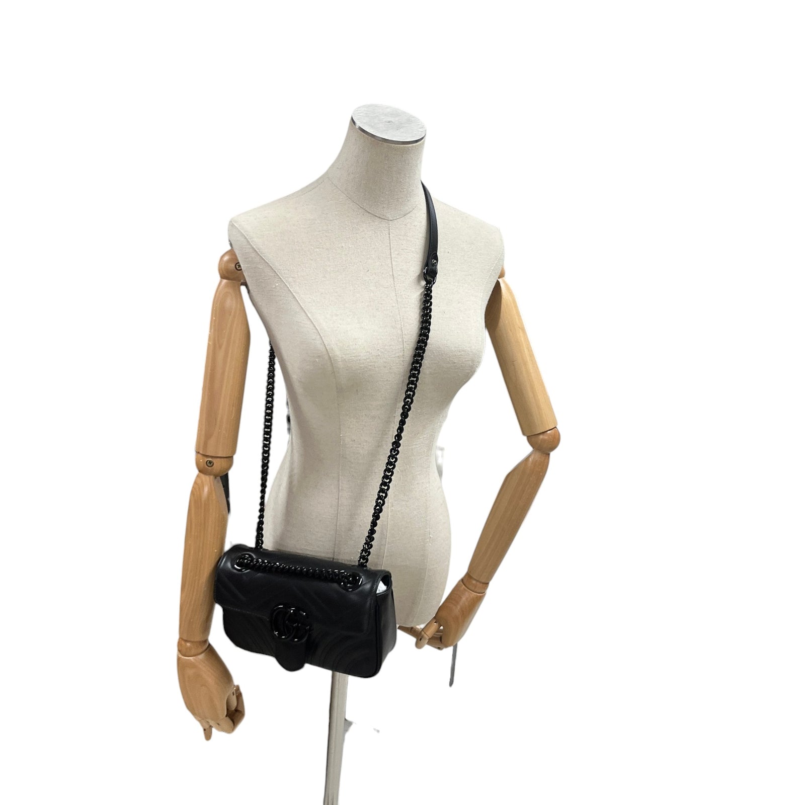 Women's Gg Marmont Small Bag Black - Photo 2