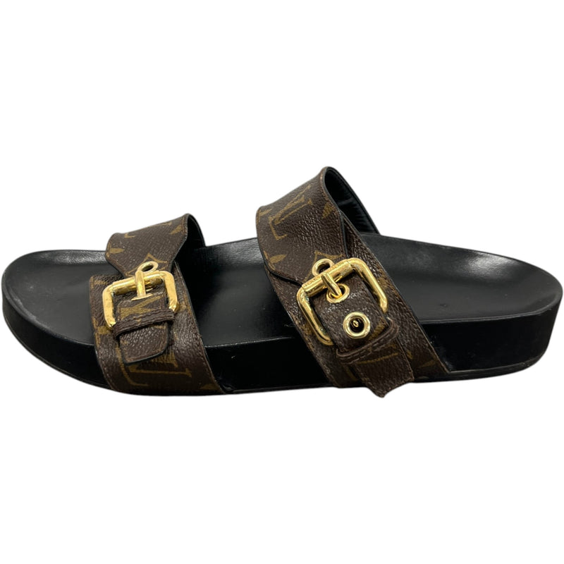 Women's Bom Dia Flat Comfort Mules Sandals Brown Size UK 4 / EU 37