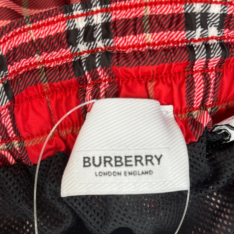 Men's Bradeston Check Swim Shorts Red Size M