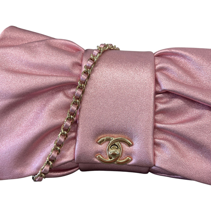 Women's 2024 Bow Clutch Clutch Pink