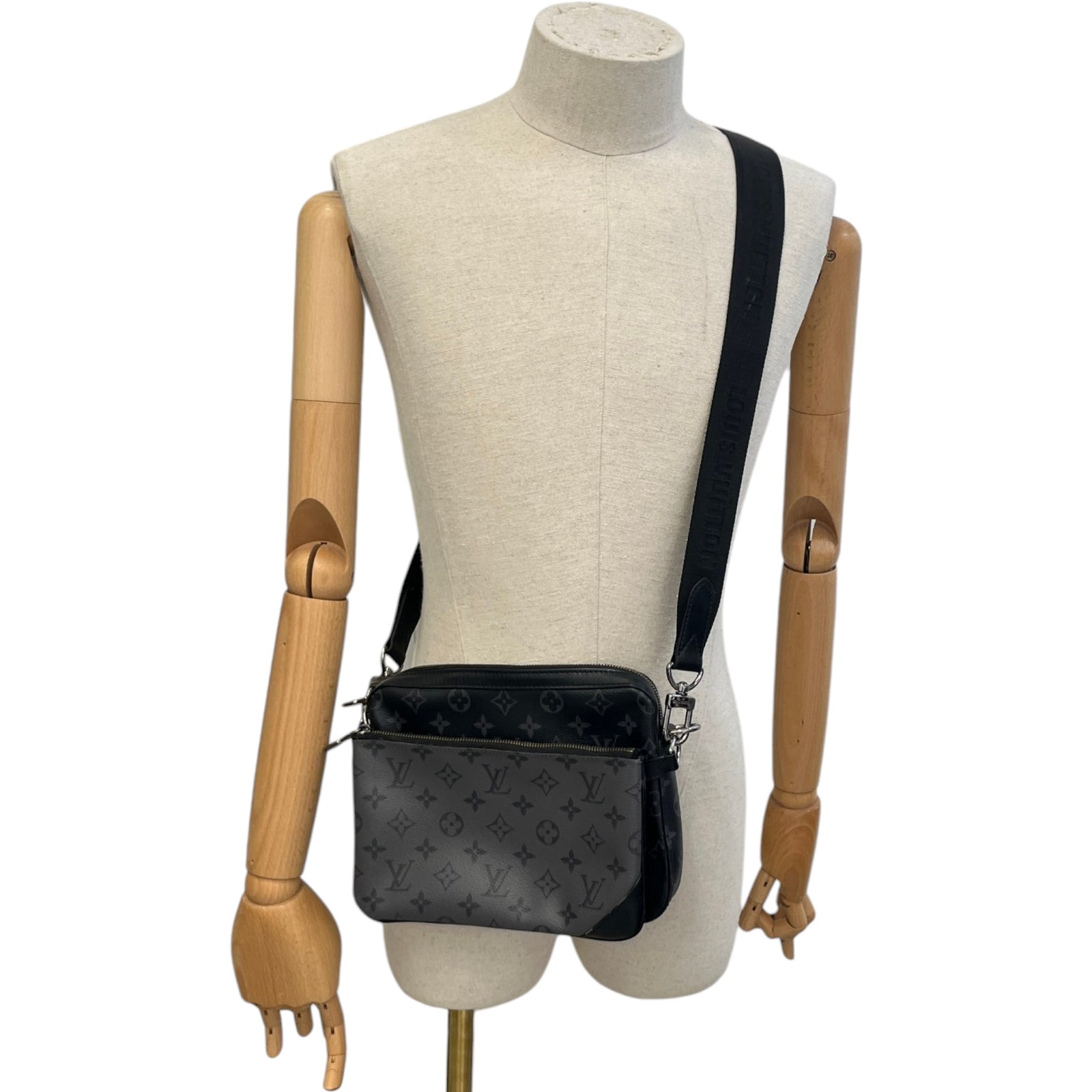 Men's Monogram Eclipse Trio Messenger Bag Black - Photo 2