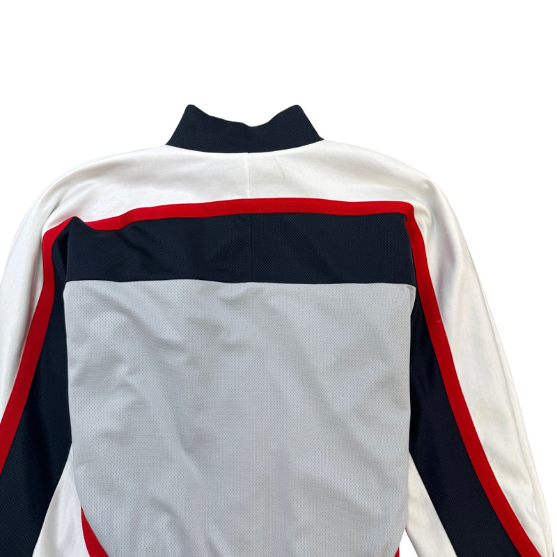 Men's Embellished LV Hockey Track Jacket Grey Size L