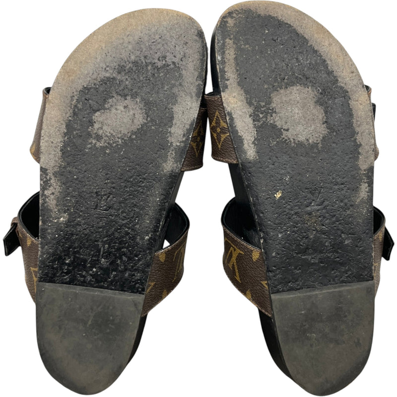Women's Bom Dia Flat Comfort Mules Sandals Brown Size UK 4 / EU 37