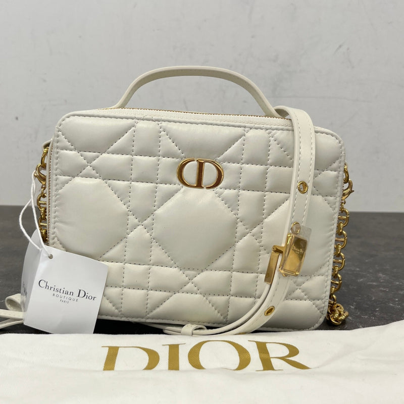 Women's Caro Box Quilted Macrocannage Bag White