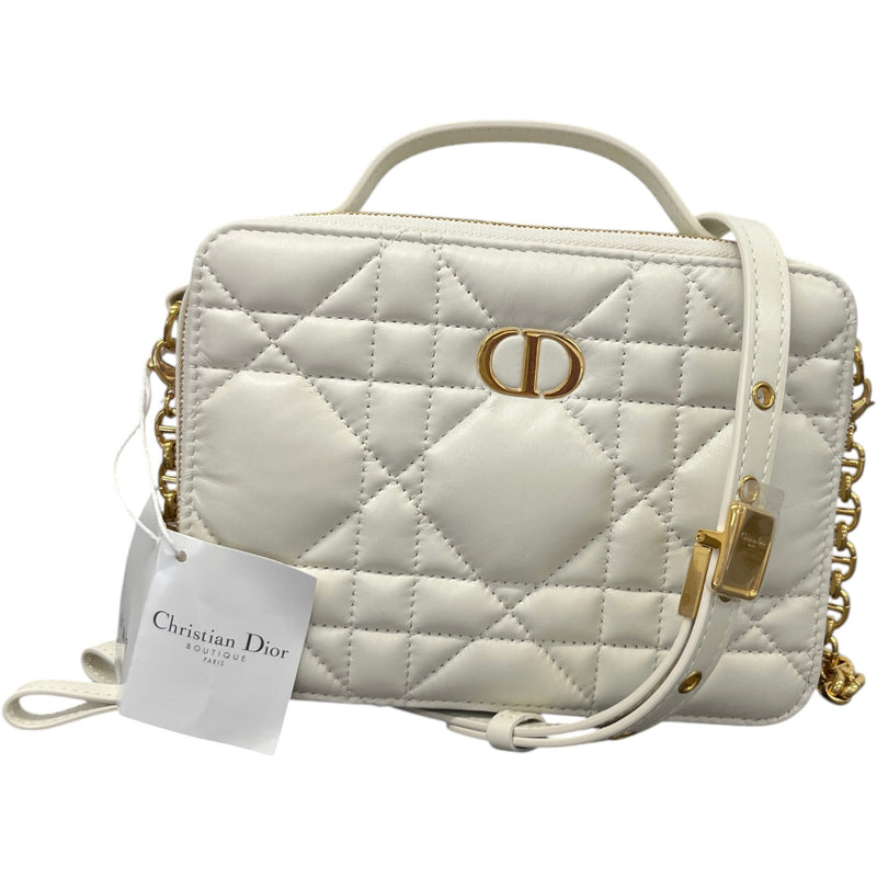 Women's Caro Box Quilted Macrocannage Bag White