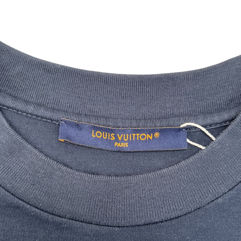 Men's Embossed Lv T-Shirt Navy Size XS