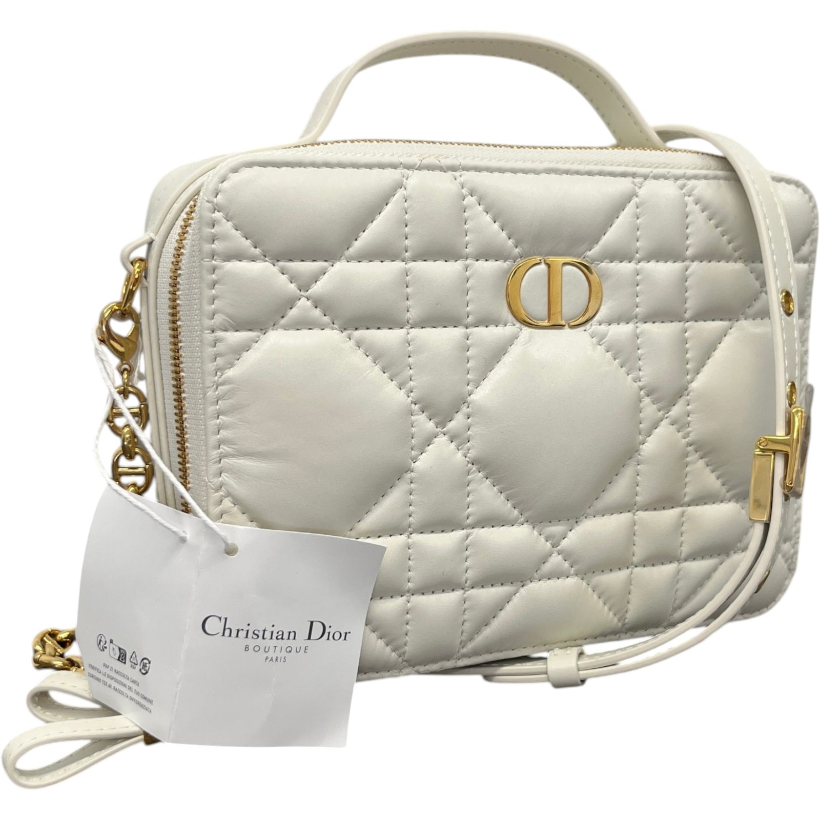 Women's Caro Box Quilted Macrocannage Bag White - Photo 4