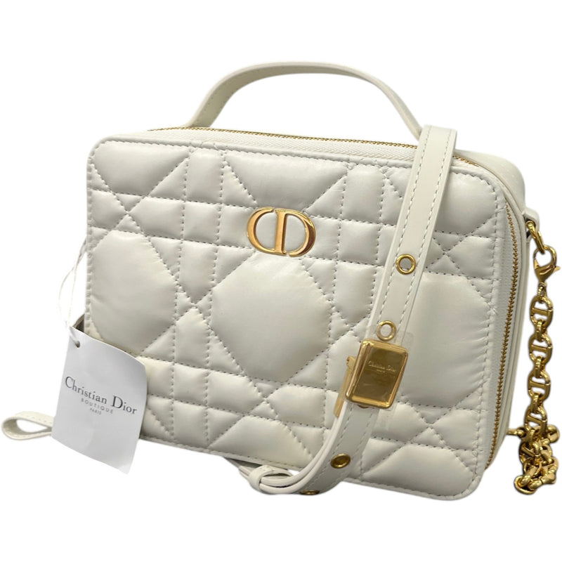 Women's Caro Box Quilted Macrocannage Bag White