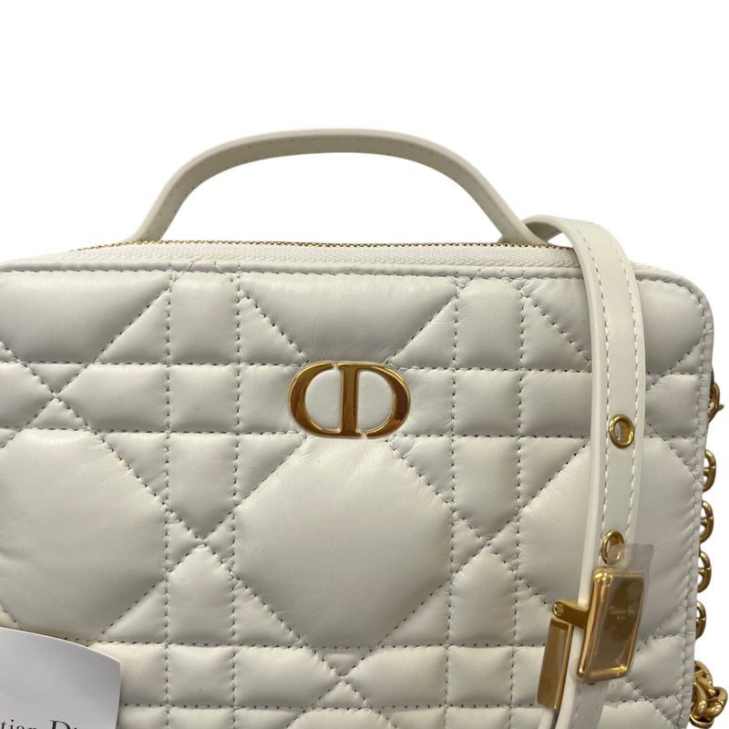 Women's Caro Box Quilted Macrocannage Bag White