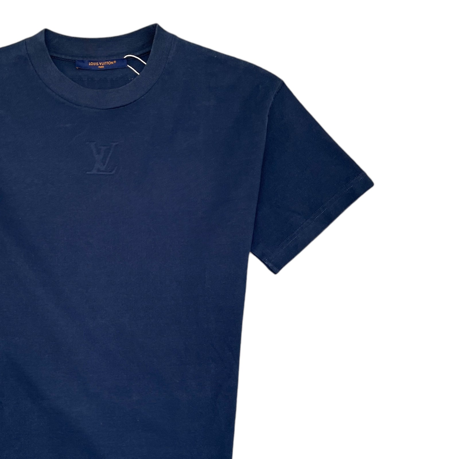 Men's Embossed Lv T-Shirt Navy Size XS - Photo 3