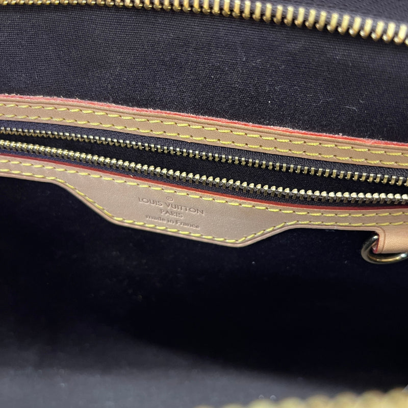 Women's Amarante Monogram Vernis Brea Mm Bag Burgundy