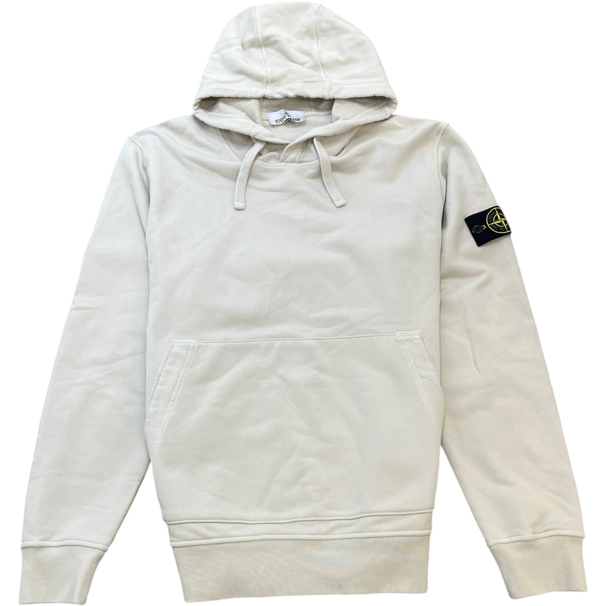 Men's Applique Logo Hoodie Beige Size XL - Photo 1