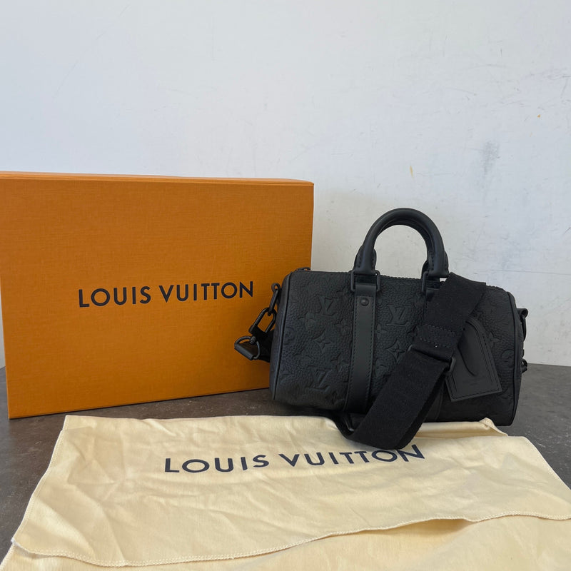 Men's Monogram Empreinte Keepall Bandoulière 25 Messenger Bag Black