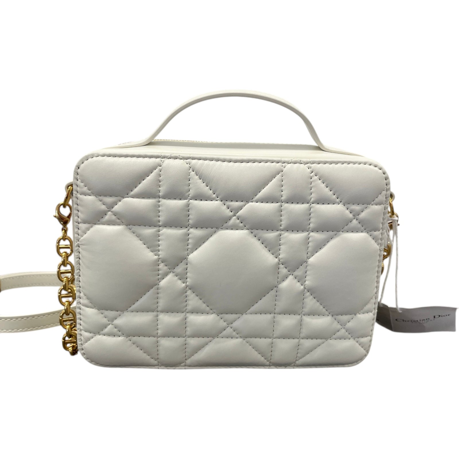Women's Caro Box Quilted Macrocannage Bag White - Photo 3